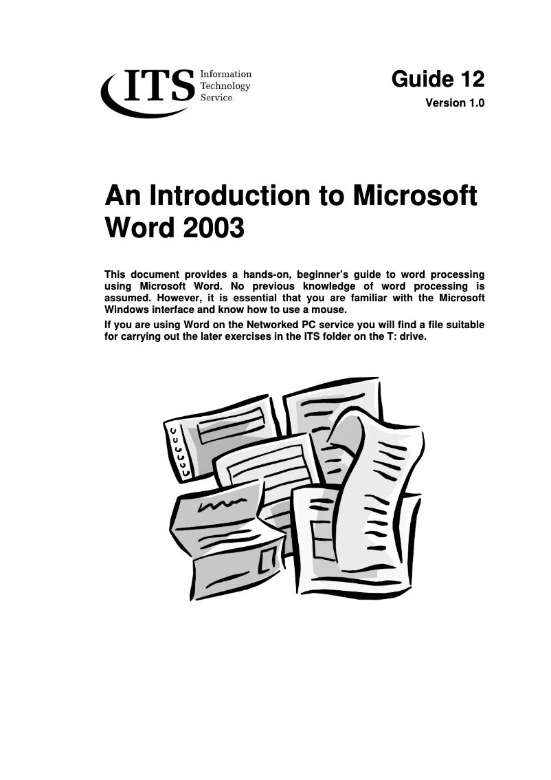 Página 1 del manual Manual de usuario Microsoft Word 2003