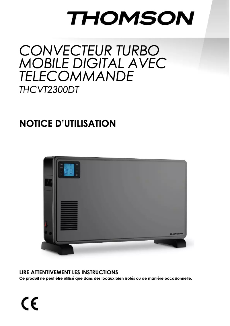 Image de la première page du manuel de l'appareil THCVT2300DT