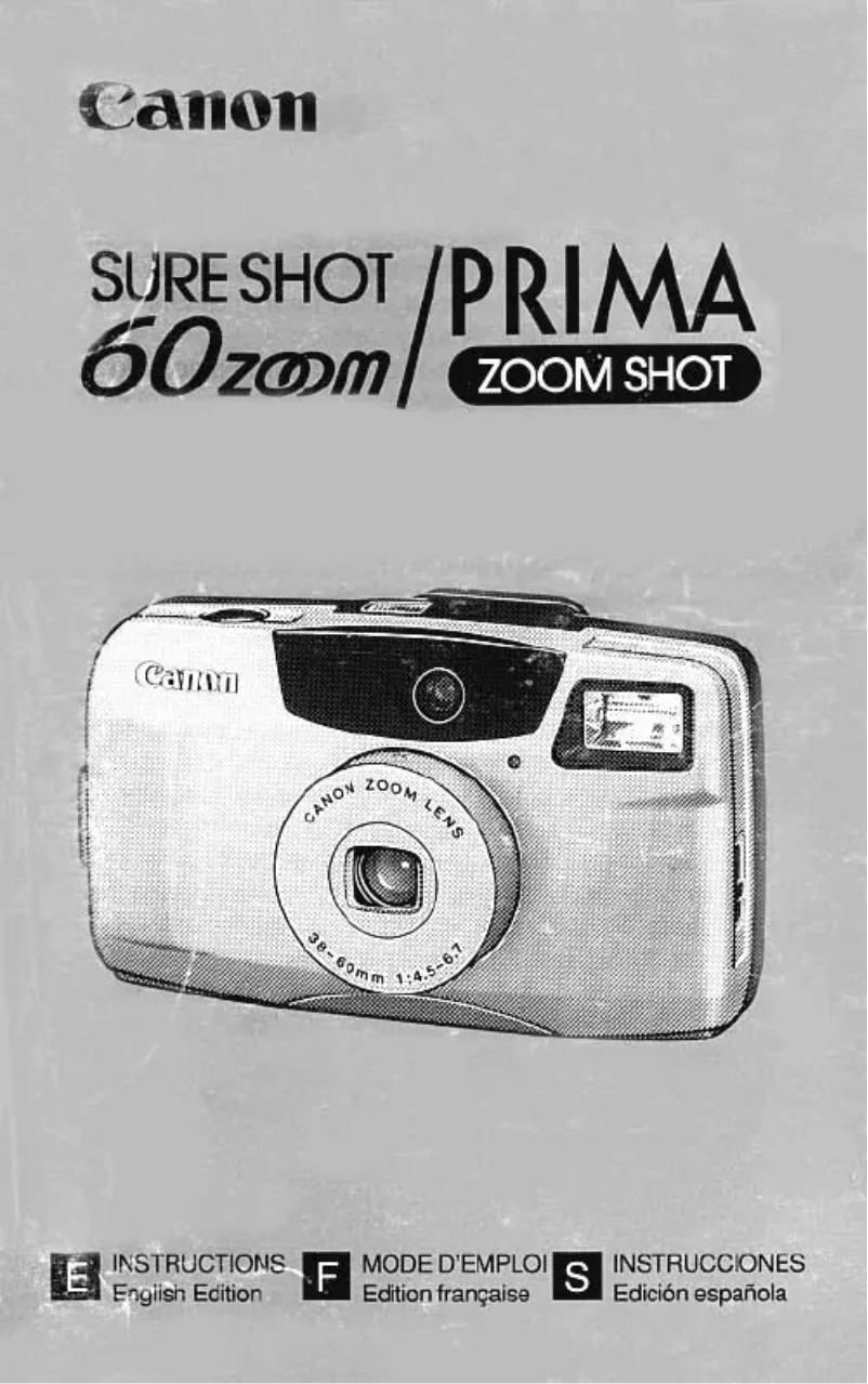 Page n°1 - Manuel utilisateur Canon Sure Shot 60 Zoom