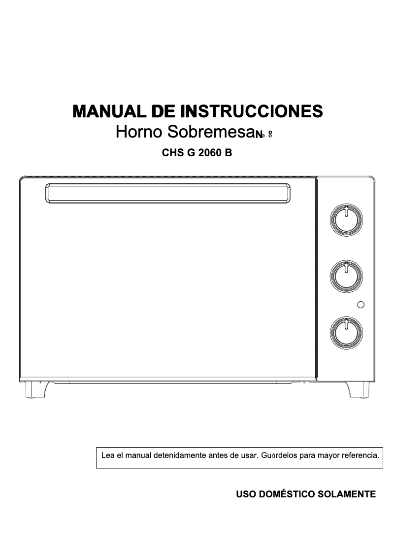 Page n°1 - Manuel utilisateur Corbero CHSG2060B