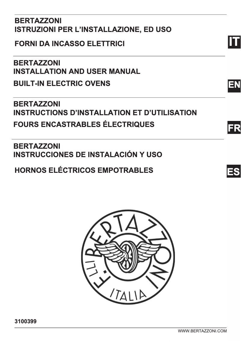 Página 1 del manual Manual de usuario Bertazzoni F605HEREKAX