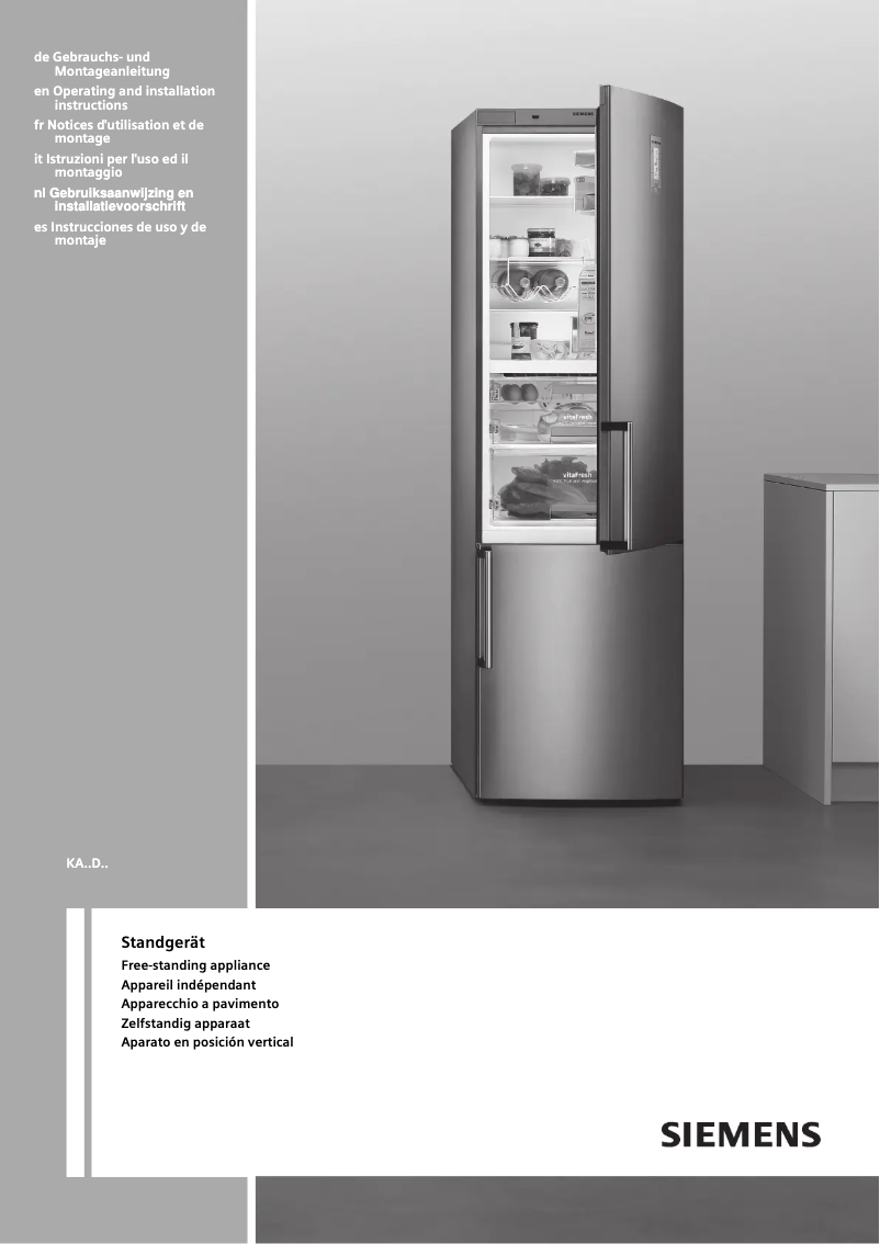 Page n°1 - Mode d'emploi Siemens KA62DV78