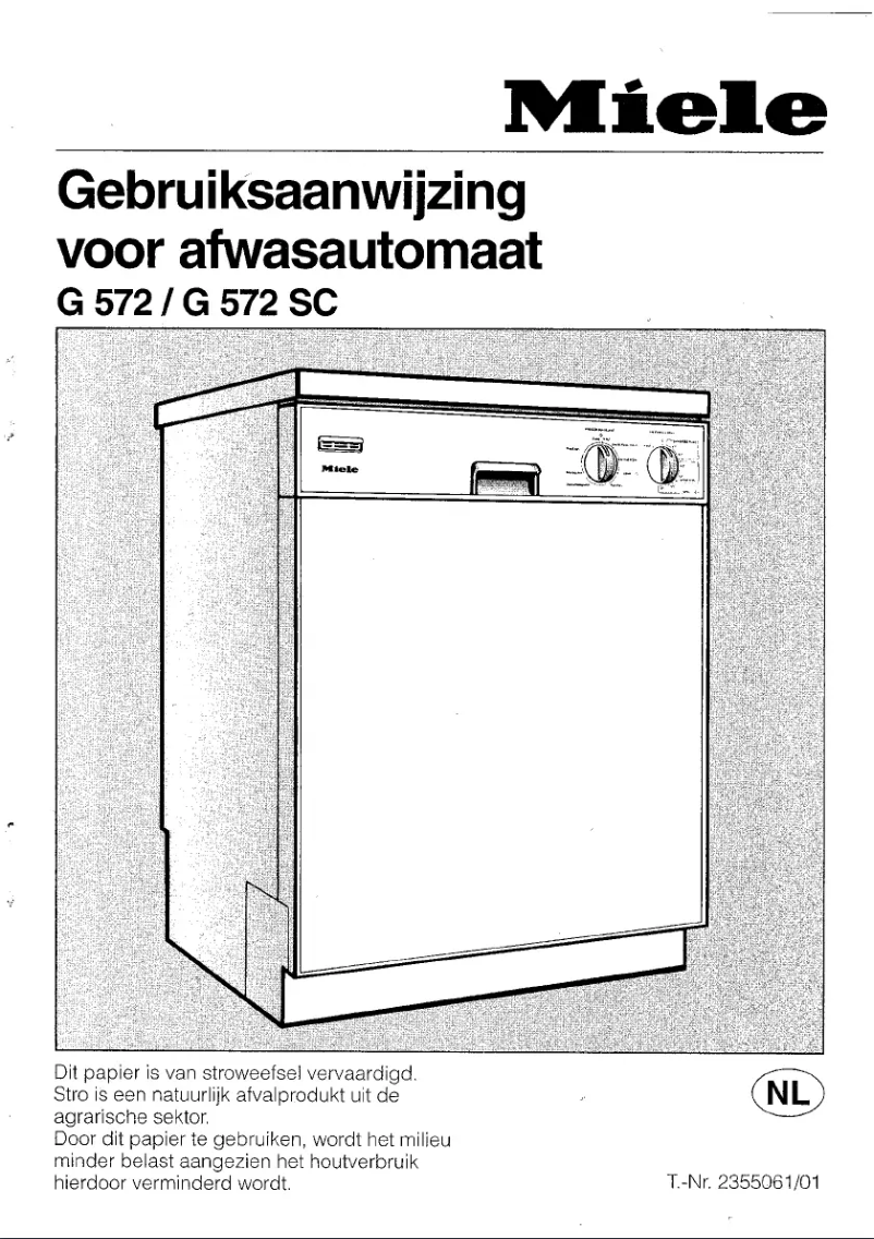 Page 1 de la notice Manuel utilisateur Miele G 572