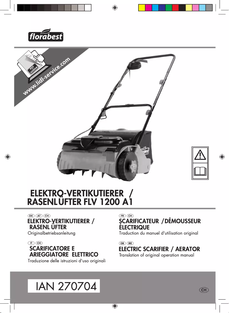 Image de la première page du manuel de l'appareil FLV 1200 A1