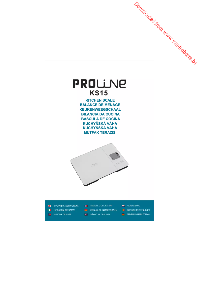 Page n°1 - Manuel utilisateur Proline KS15