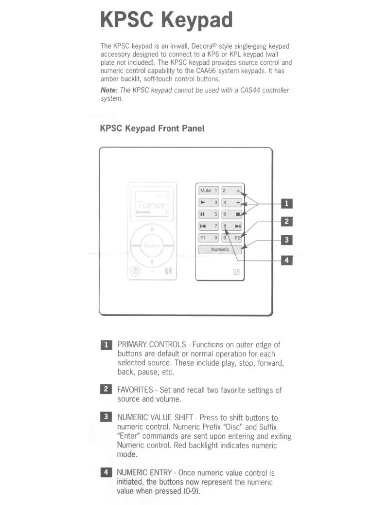 Image de la première page du manuel de l'appareil KPSC