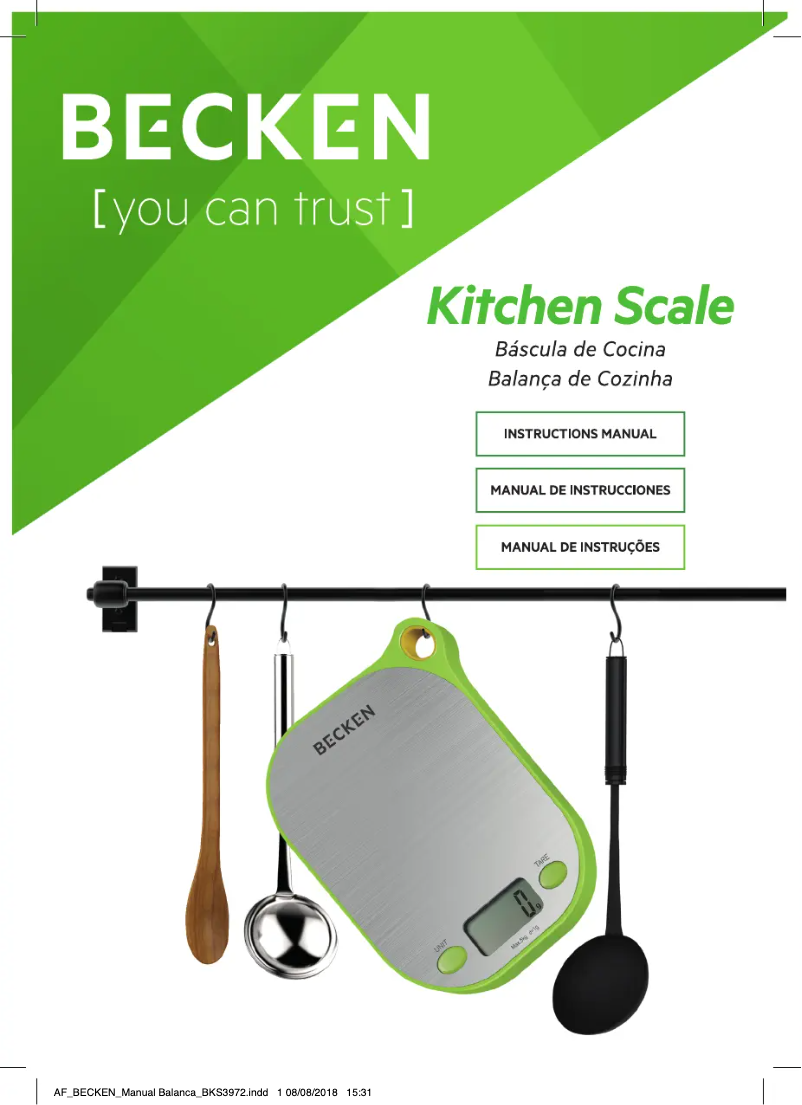 Image de la première page du manuel de l'appareil BKS3972