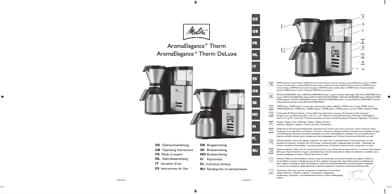 Page n°1 - Manuel utilisateur Melitta AromaElegance Therm