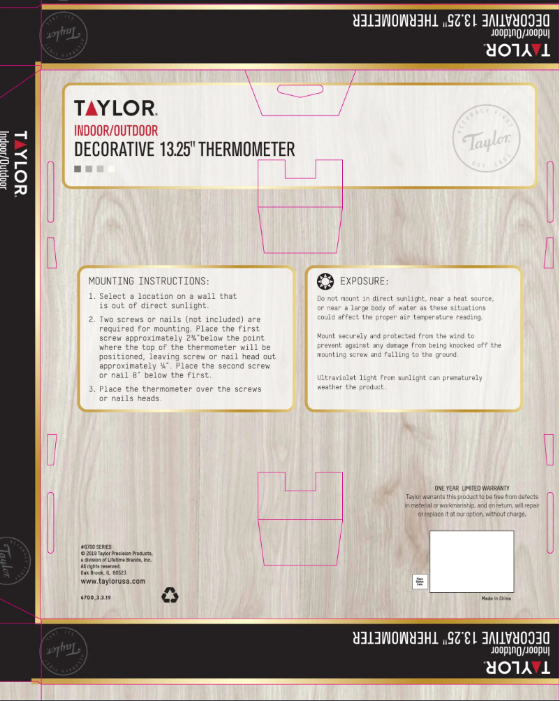 Page n°1 - Manuel utilisateur Taylor 6733