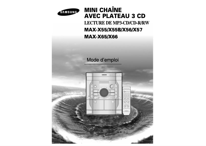 Page 1 de la notice Manuel utilisateur Samsung MAX-X65
