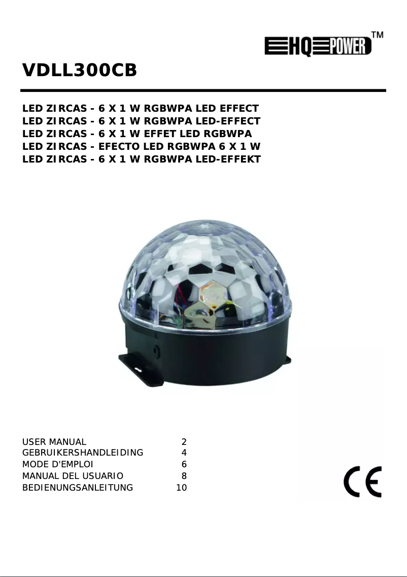 Image de la première page du manuel de l'appareil VDLL300CB