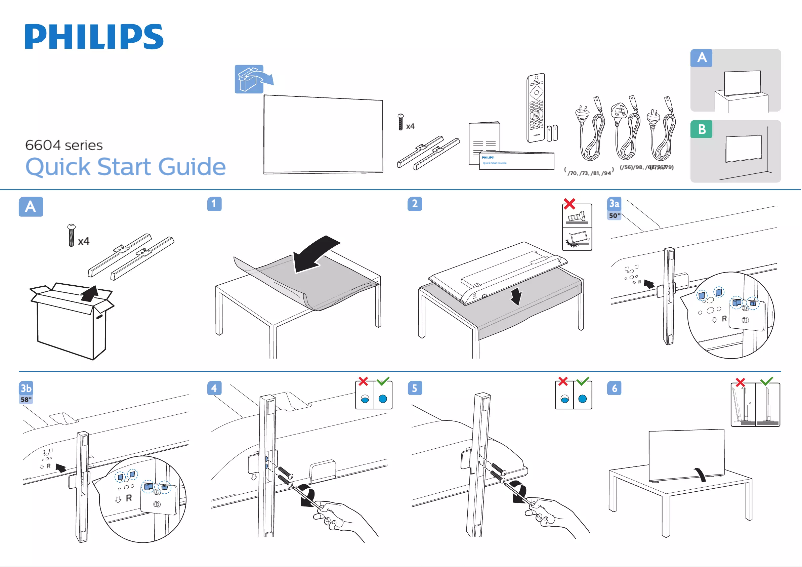 Página 1 del manual Guía de inicio rápido Philips 65PUT6604