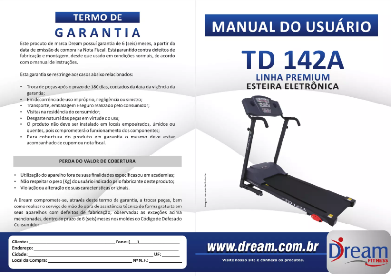 Page n°1 - Manuel utilisateur Dream TD 142 A