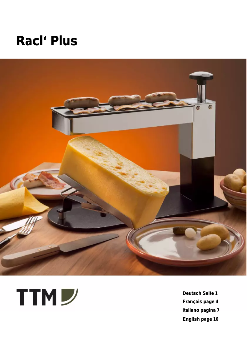 Image de la première page du manuel de l'appareil Racl'Plus 100.035