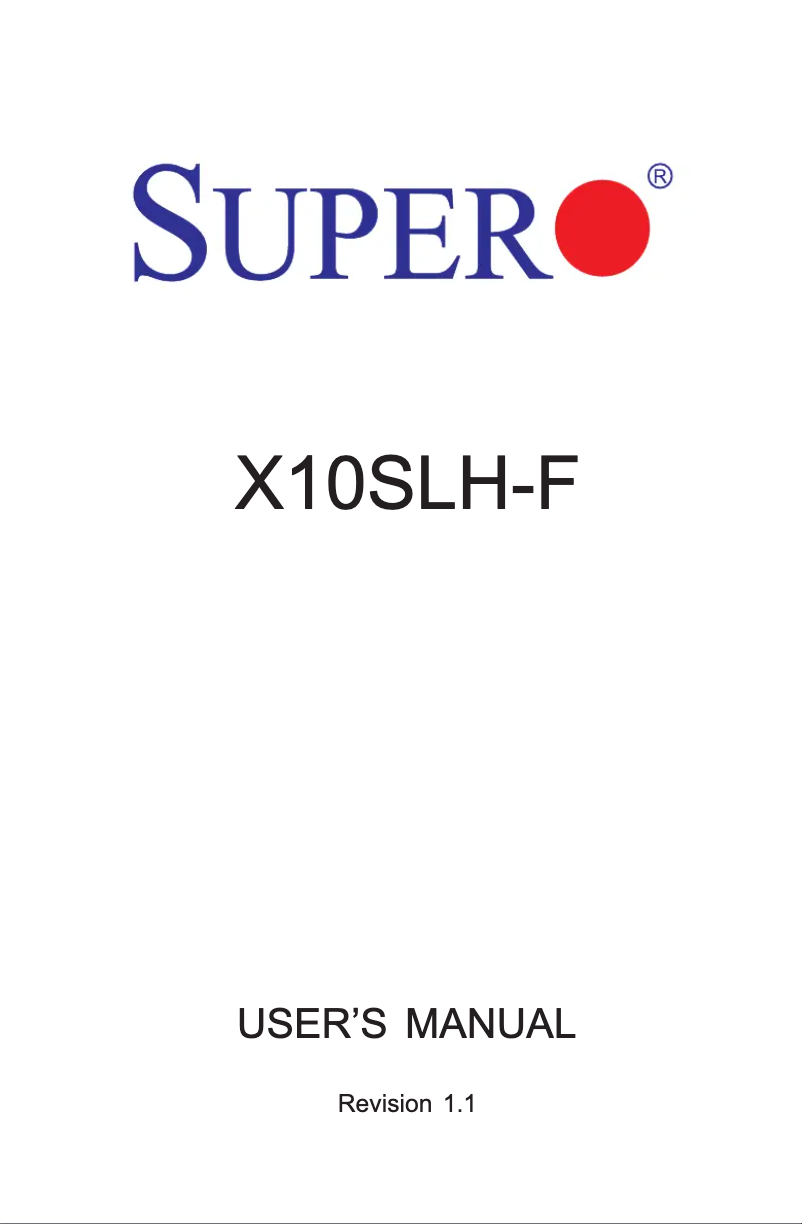 Image de la première page du manuel de l'appareil X10SLH-F