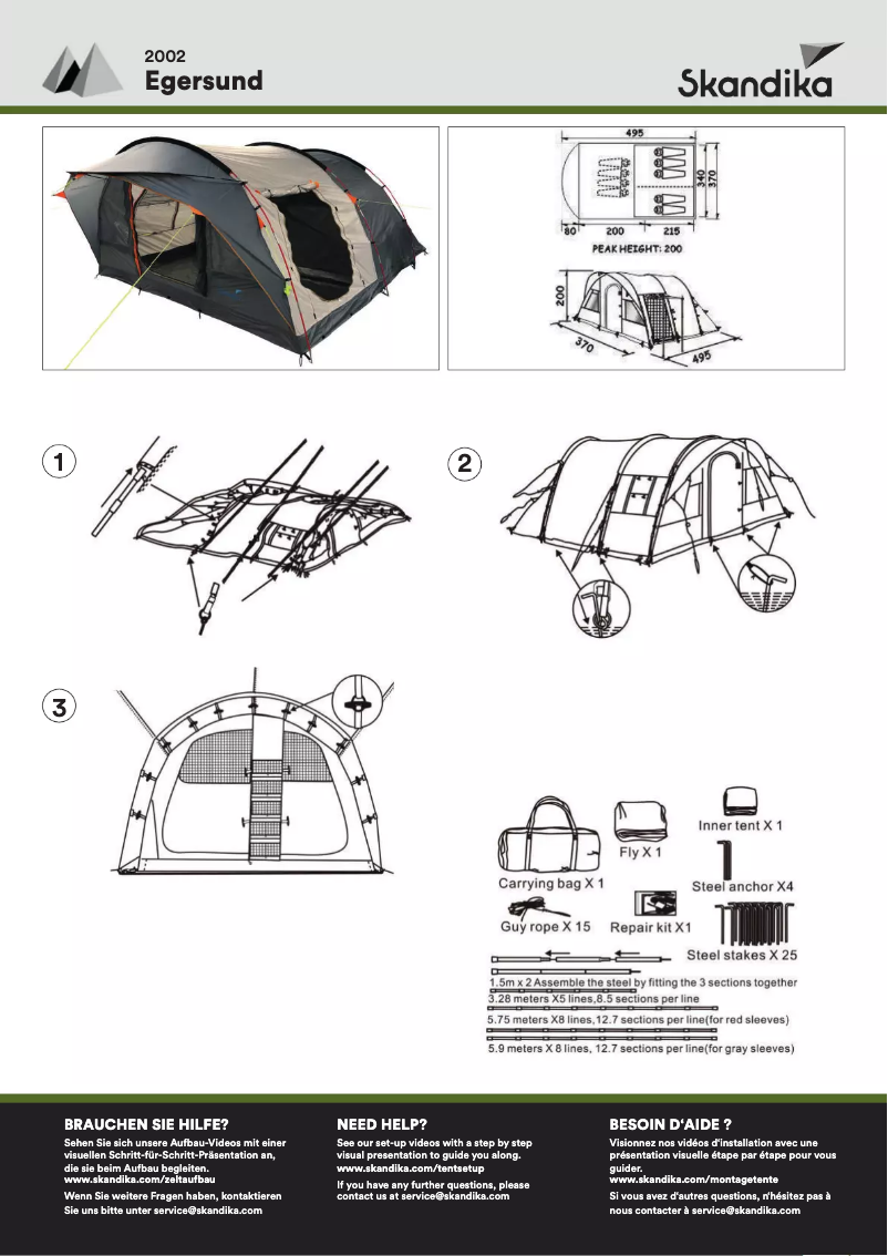Page n°1 - Manuel utilisateur Skandika Egersund
