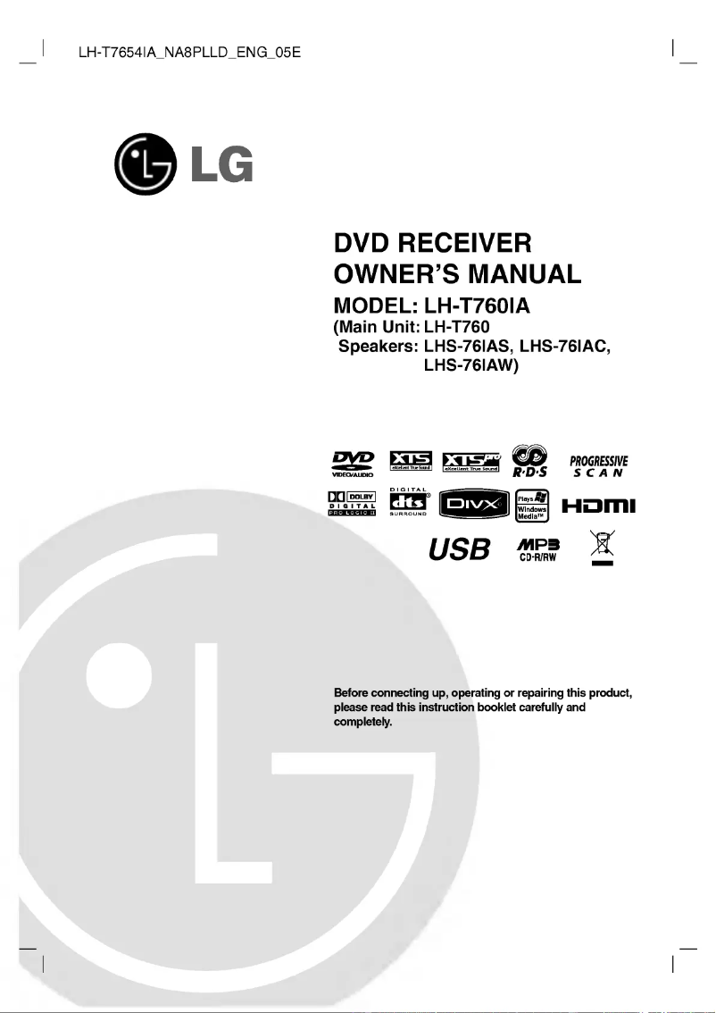 Page n°1 - Manuel utilisateur LG LH-T760IA