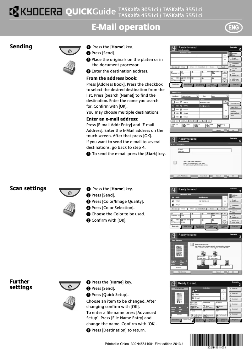 Page n°1 - Manuel utilisateur Kyocera TASKalfa 3051ci