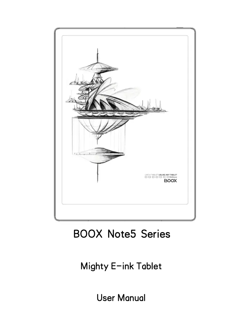 Page n°1 - Manuel utilisateur Onyx BOOX Note 5