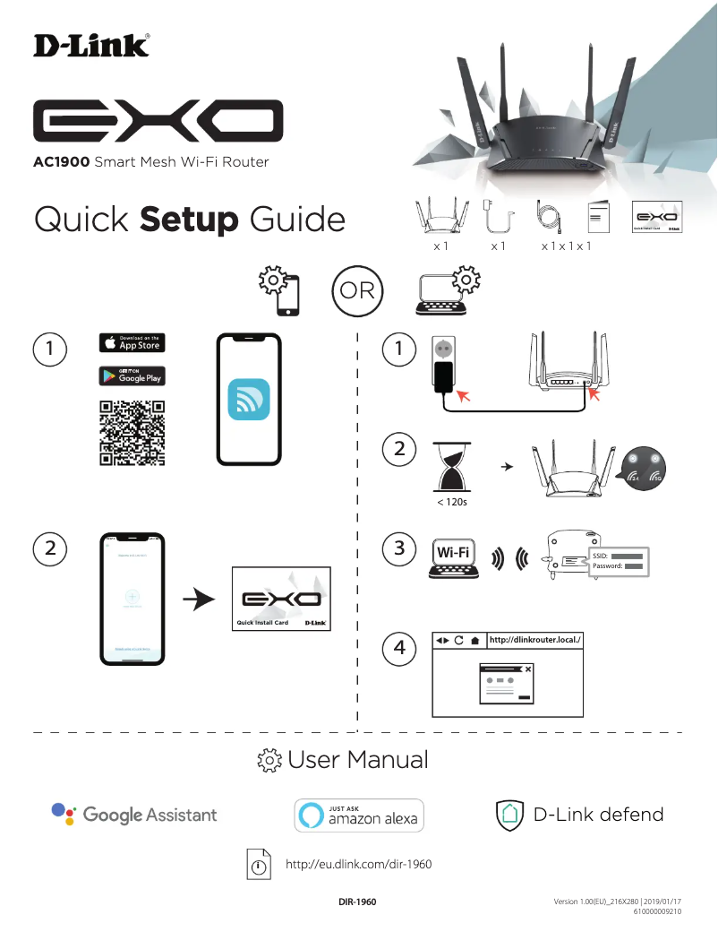 Image de la première page du manuel de l'appareil DIR-1960