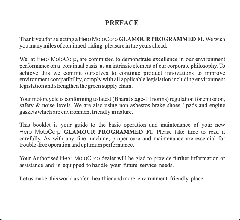 Page 1 de la notice Manuel utilisateur Hero Glamour FI (2014)