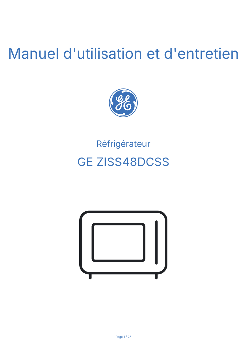 Image de la première page du manuel de l'appareil ZISS48DCSS