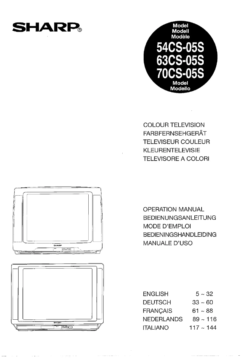 Page 1 de la notice Manuel utilisateur Sharp 63CS05S