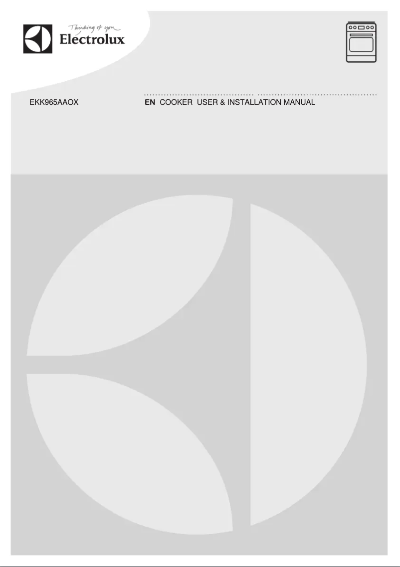 Page 1 de la notice Manuel utilisateur Electrolux EKK965AAOX
