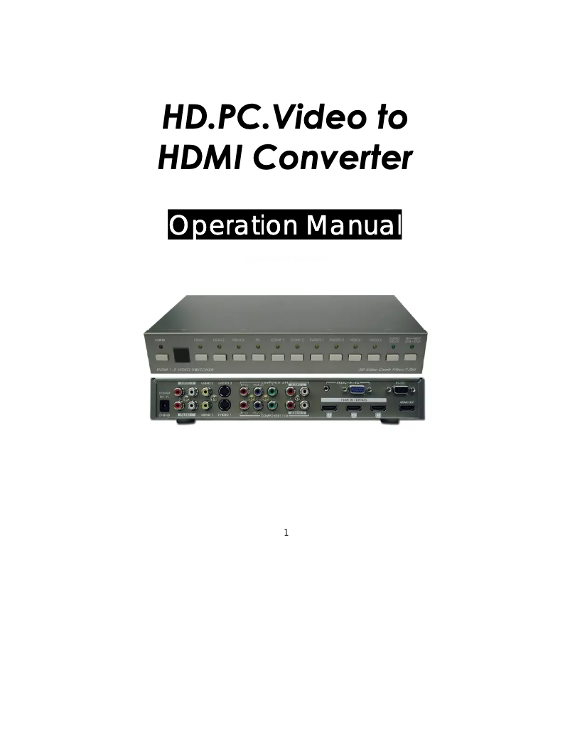 Page n°1 - Manuel utilisateur Aitech 07-033-003-12