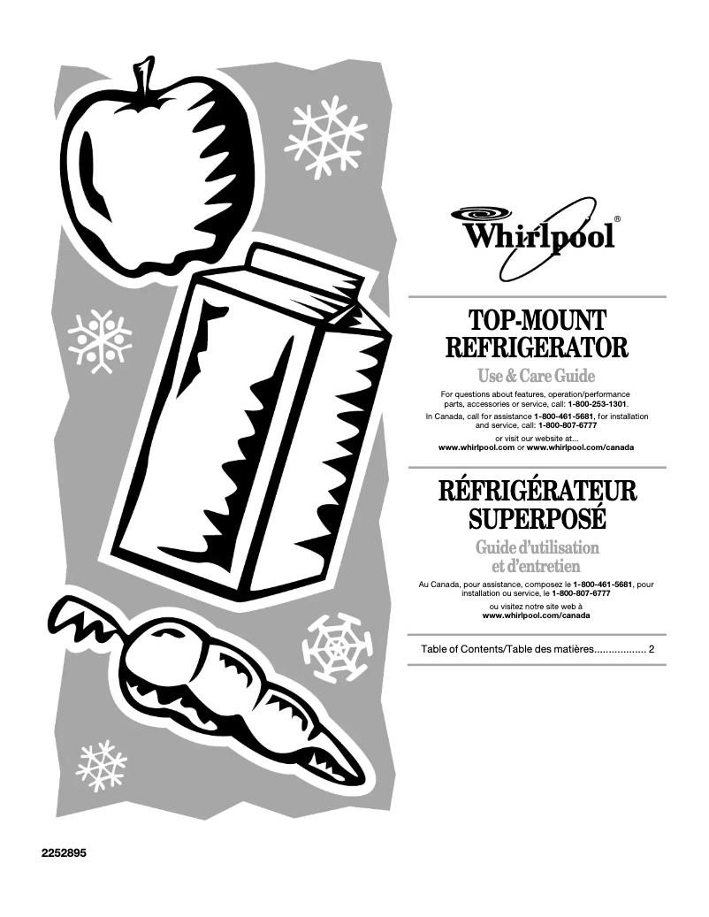 Page 1 de la notice Manuel utilisateur Whirlpool ET0MSRXTB