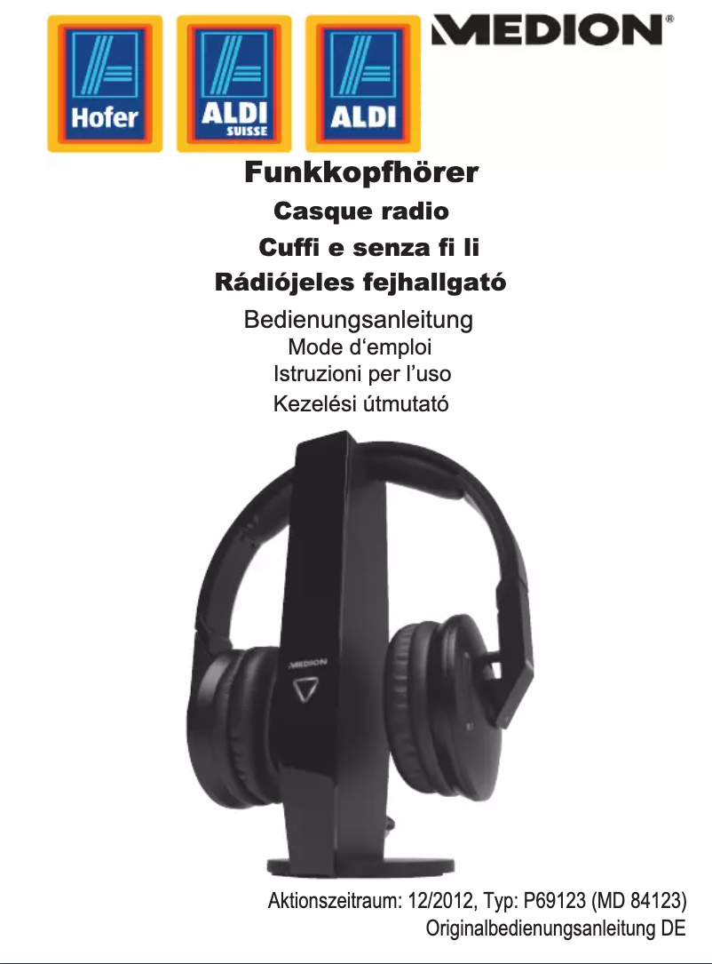 Page 1 de la notice Manuel utilisateur Medion LIFE P69123 (MD 84123)