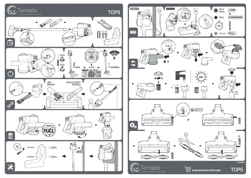 Page 1 de la notice Manuel utilisateur Electrolux TOP5-21TG