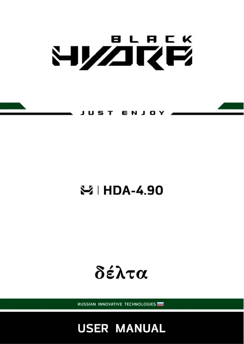 Image de la première page du manuel de l'appareil Black Hydra HDA-4.90