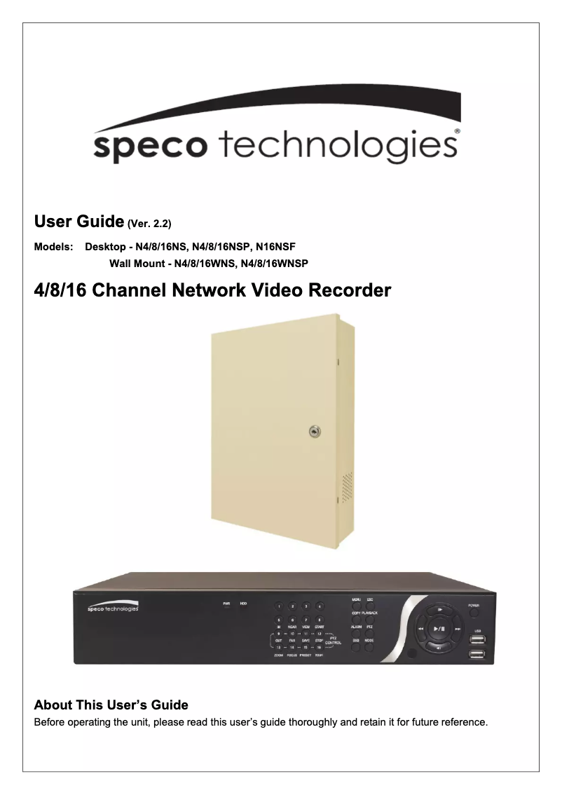 Image de la première page du manuel de l'appareil N16NS