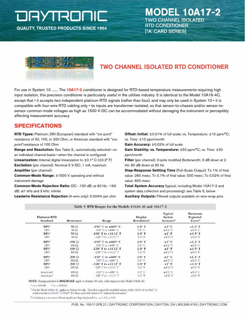 Image de la première page du manuel de l'appareil 10A17-2