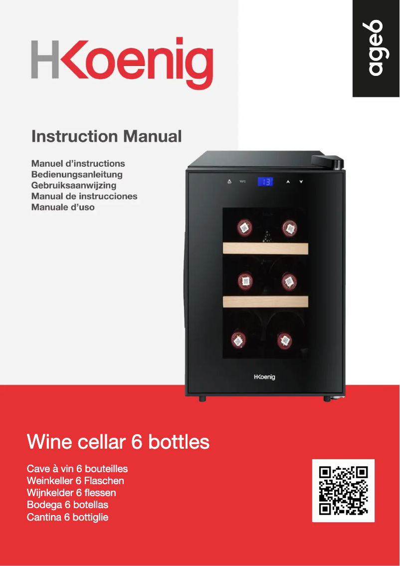 Page 1 de la notice Manuel utilisateur H.Koenig AGE6