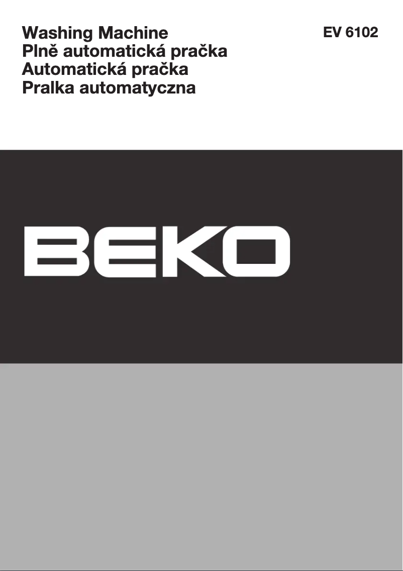 Page 1 de la notice Manuel utilisateur Beko EV 6102