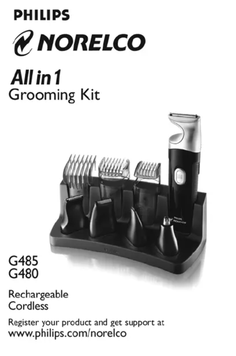 Página 1 del manual Manual de usuario Philips Norelco Multigroom G480