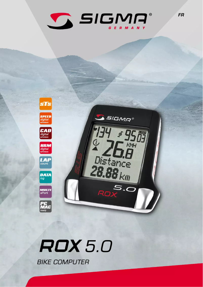 Image de la première page du manuel de l'appareil ROX 5.0 STS