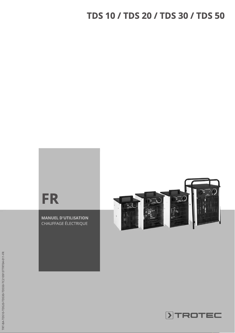 Page 1 de la notice Manuel utilisateur Trotec TDS 50