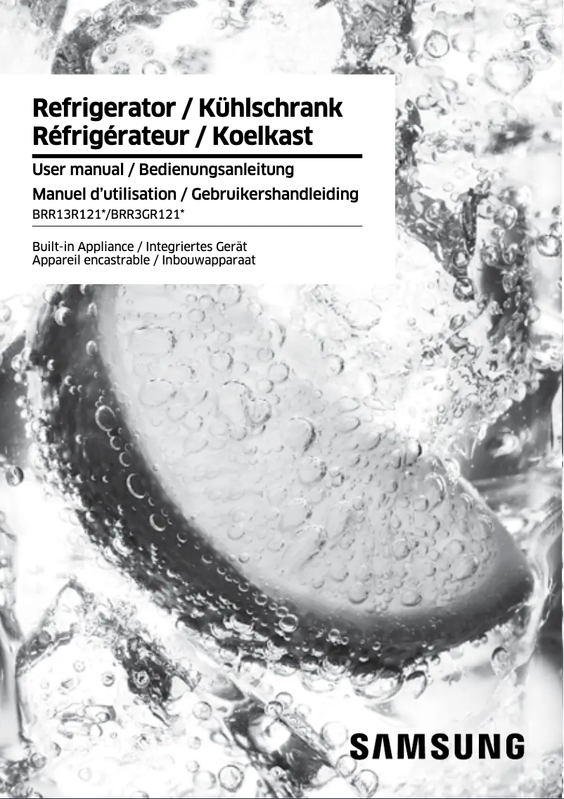 Page n°1 - Manuel utilisateur Samsung BRR13R121WW/EF