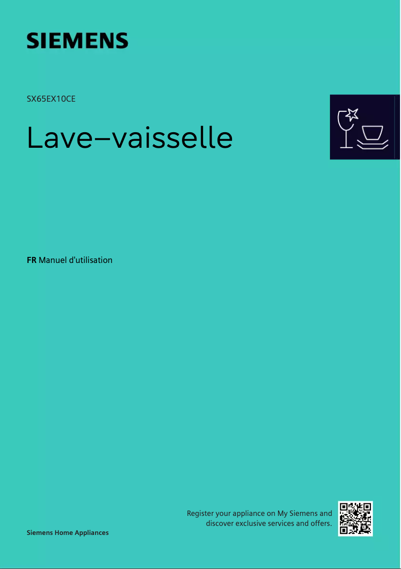 Page n°1 - Manuel utilisateur Siemens SX65EX10CE
