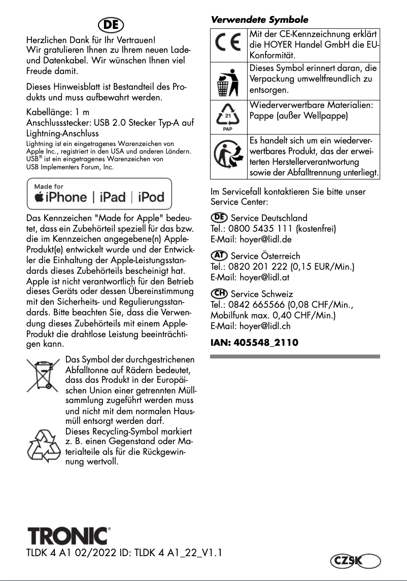 Imagen de la primera página del manual del dispositivo TCAG B2