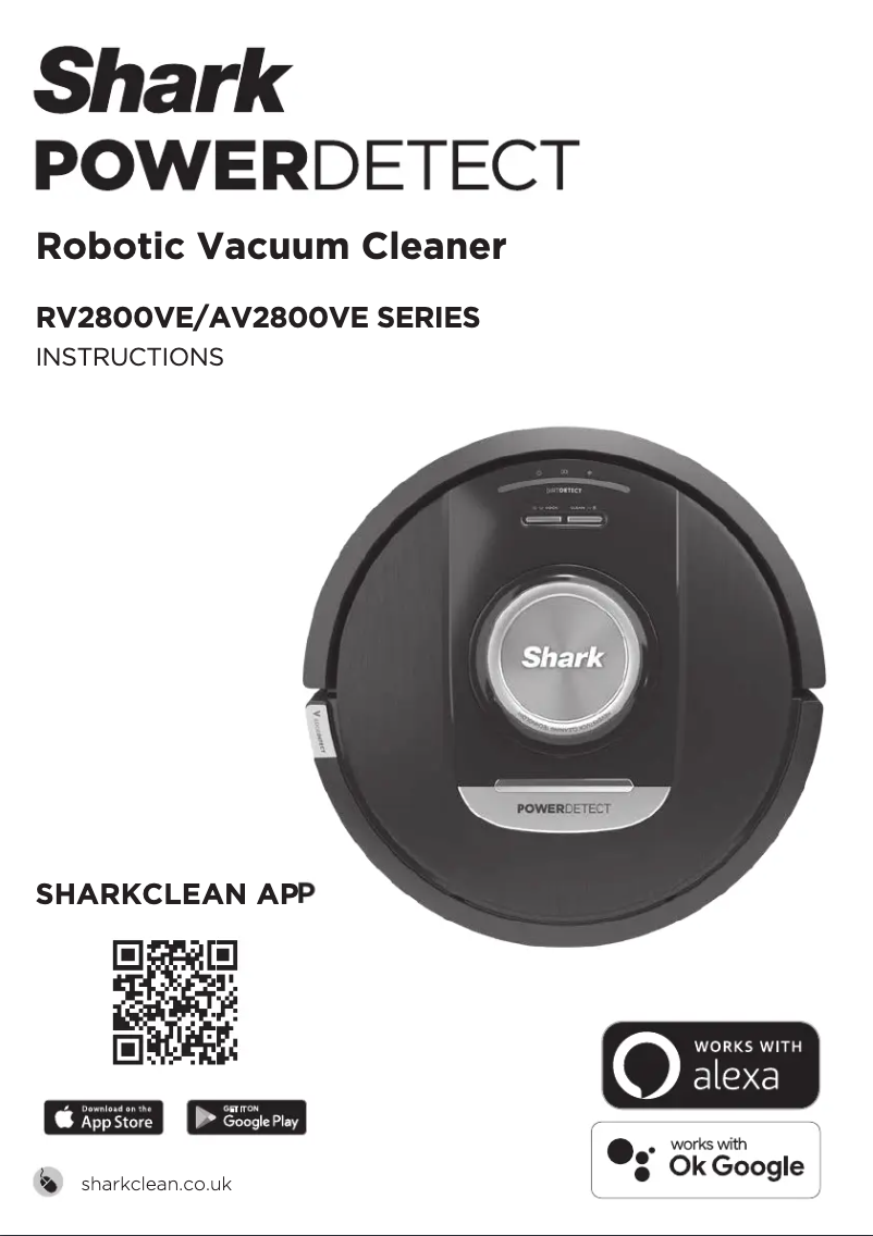 Page 1 de la notice Guide de démarrage rapide Shark PowerDetect RV2820VEUK