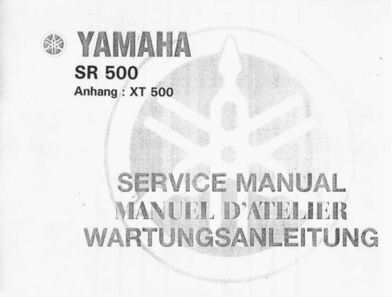 Página 1 del manual Manual de usuario Yamaha SR500
