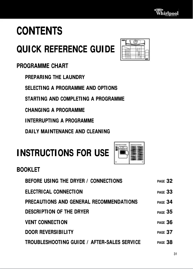 Página 1 del manual Manual de usuario Whirlpool AWZ 2412