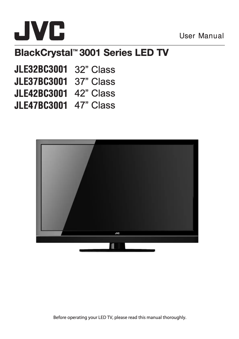 Page n°1 - Manuel utilisateur JVC JLE32BC3001