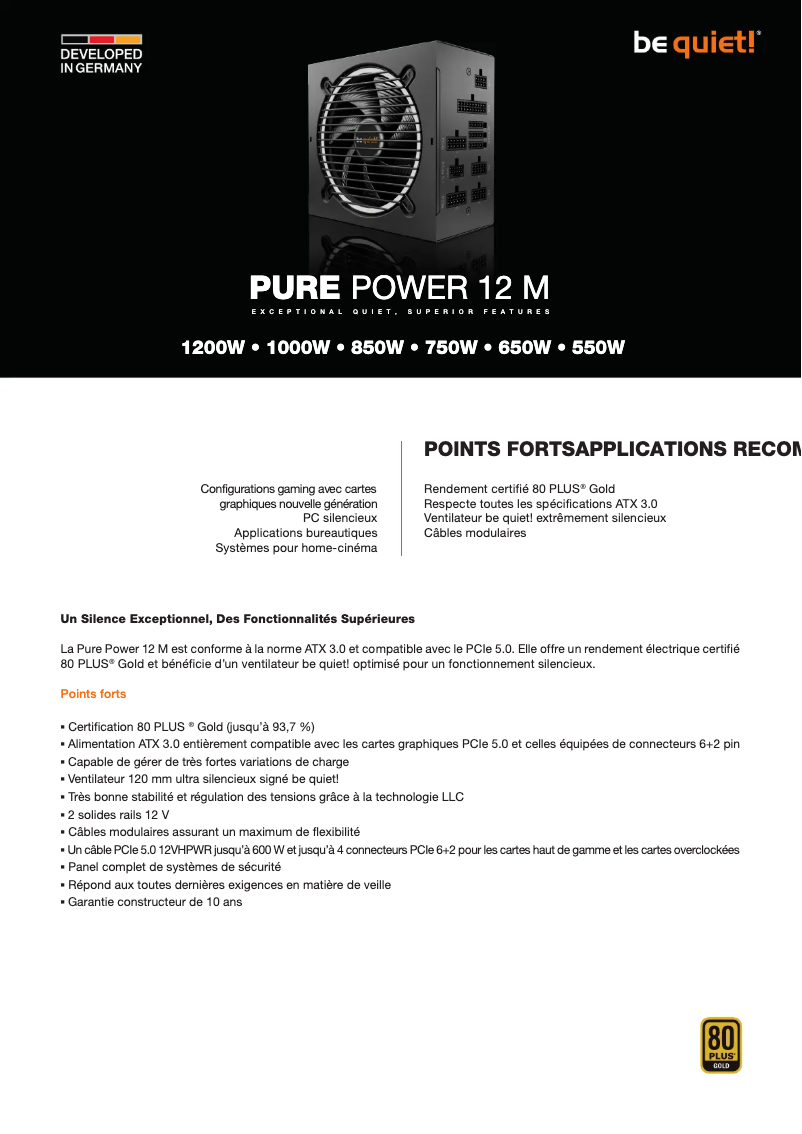 Image de la première page du manuel de l'appareil Pure Power 12 M