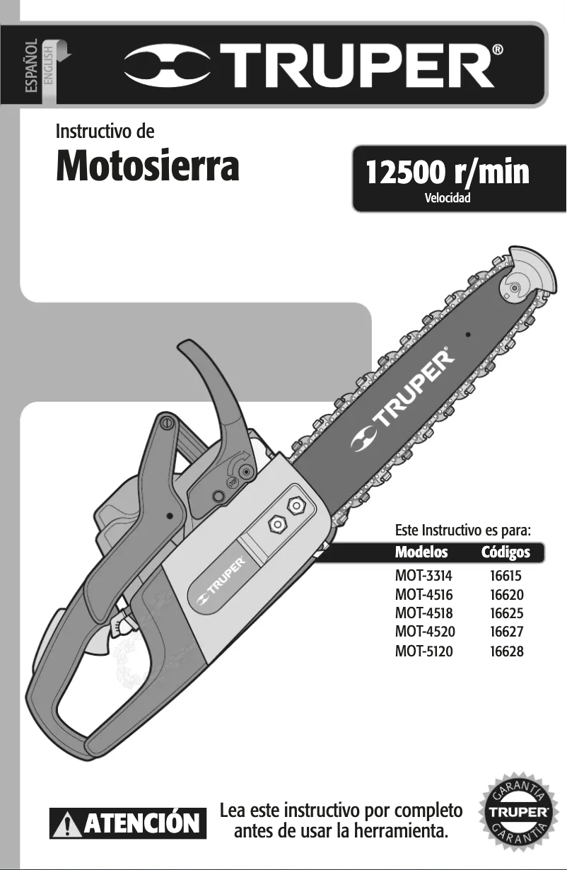 Page n°1 - Manuel utilisateur Truper MOT-4518