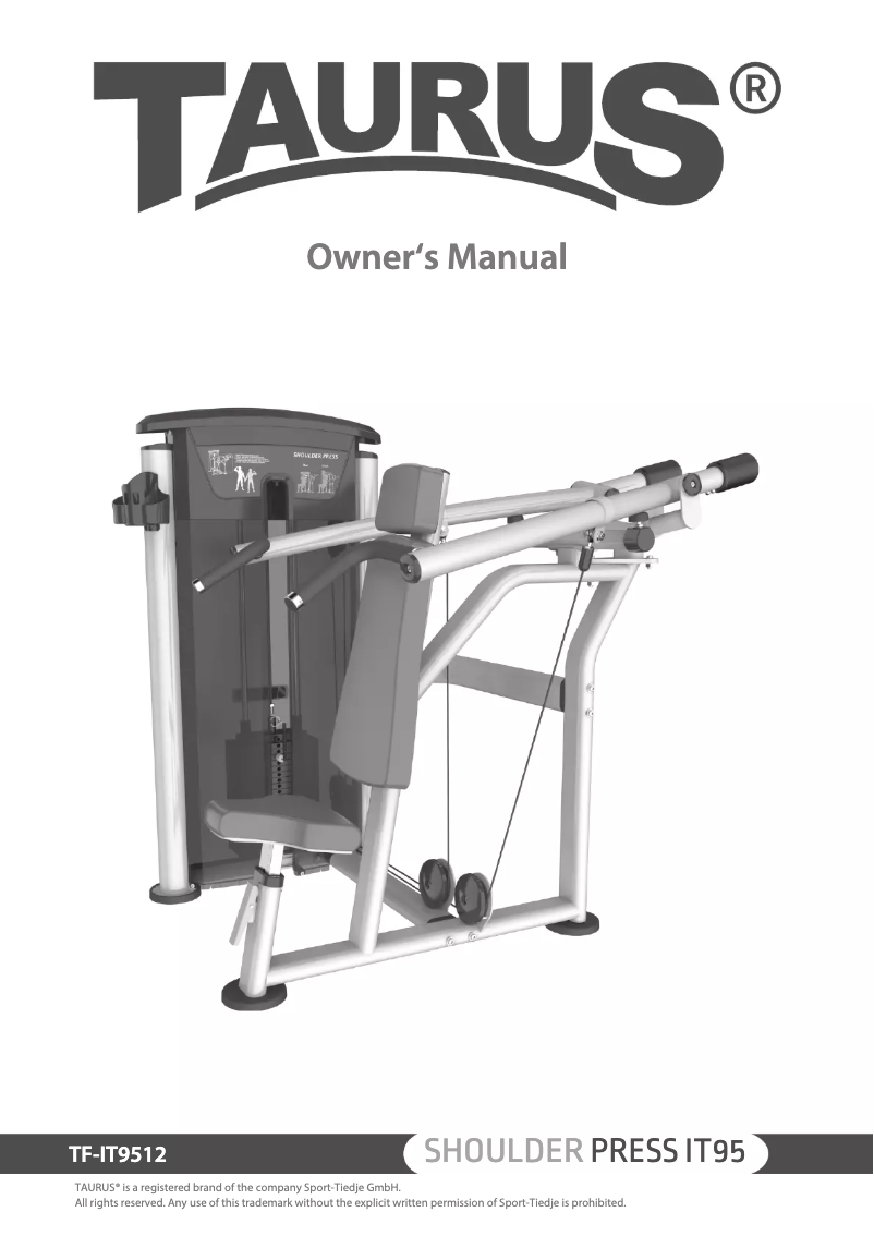 Page 1 de la notice Manuel utilisateur Taurus Shoulder Press IT95